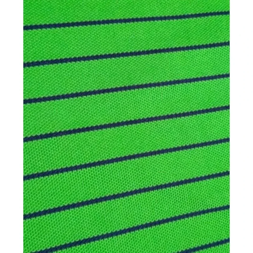 The North Face Mens Medium Green Striped Quarter Zip Short Sleeve Polo Shirt EUC - Picture 6 of 16